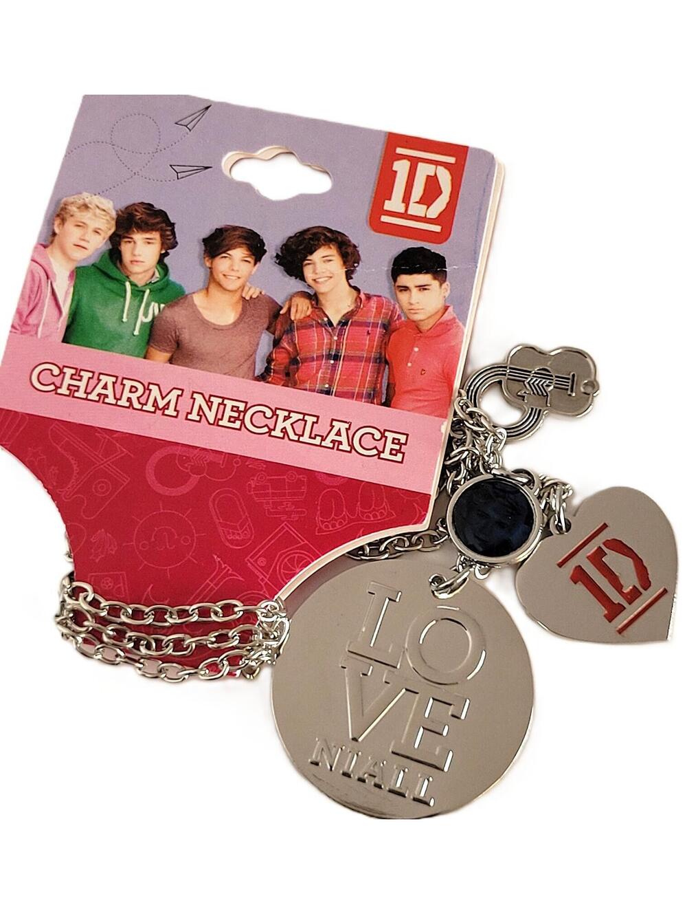 One Direction 1D "Love Niall" Multi Charm & Pendant Necklace with Chain - NEW